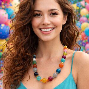 Plunder Colorful Beaded Necklace